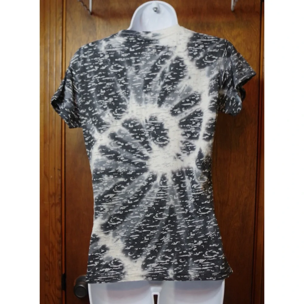 K.O.A.H New York Kids XL Blue Monkey Tie Dye Burnout T-Shirt Black White